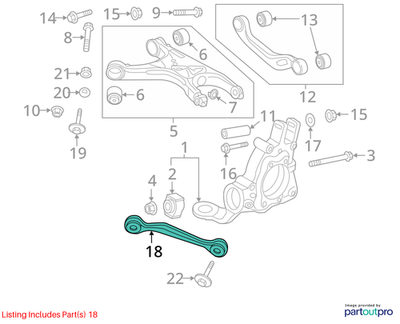 2010-2012 AUDI A4 LEFT TRACK ROD USED OEM 8K0501529L