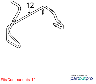 Volkswagen 2012-2014 Passat Power Steering Return Hose 5C0422891J