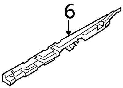 2011-2016 BMW 528i Rear Right Rocker Panel Mount Strip 51777204022