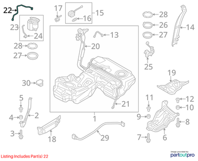 Audi 2012 Audi A6 Quattro Fuel Return Hose 4G0201220A