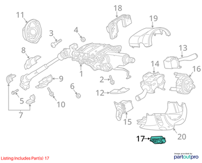 Audi 97-25 A6 Steering Column Control Switch 4E0953551