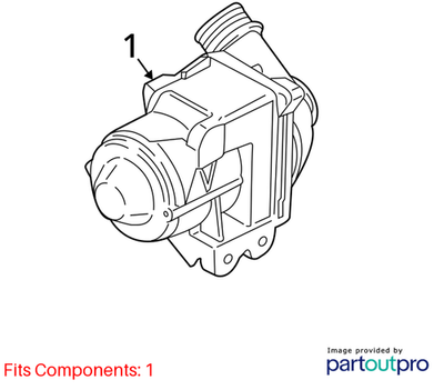 2012 BMW X6 Electric Coolant Pump Used OEM 11515A05704