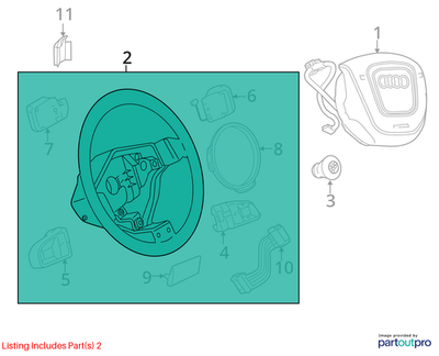 Audi 2009-2012 Audi S4 Steering Wheel 8K0419091BFWJL