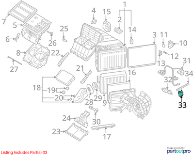 Audi 2007-2015 Q7 Hvac Air Adjustment Control Motor 7L0907511AQ
