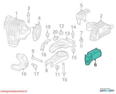 Jeep 2014-2019 Cherokee Transmission Mount Bracket 68313508AB