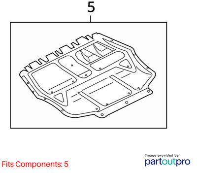 Volkswagen 2011-2015 Beetle Radiator Support Splash Shield 5C0825237B