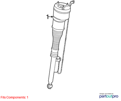 07-13 Mercedes-Benz S550 Air Suspension Strut 2213205513