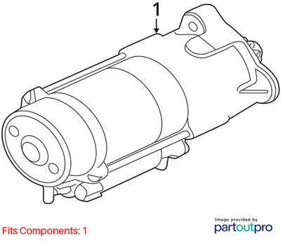 2018 Jaguar F-Pace Engine Starter Motor Used OEM T2H26803