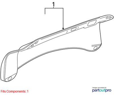 2018 Cadillac CTS Rear Compartment Lid Inner Panel Trim Used OEM 84040815