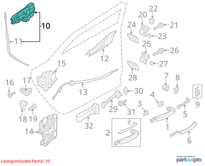 Audi 2012-2018 Audi A6 Exterior Door Handle Base 4H0837885