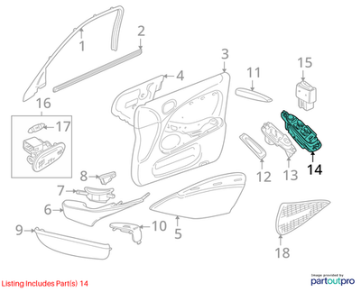 Jaguar 2002-2008 Jaguar S-Type Window Switch XR837169