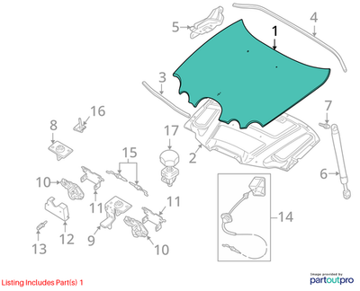 2000 Jaguar S-Type Engine Bonnet Hood Panel Used OEM XR826795