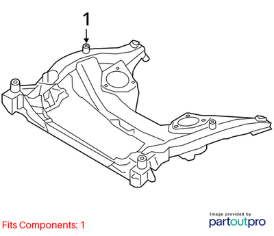 2011–2016 BMW 520i Front Axle Support Subframe Crossmember USED OEM 31116796693