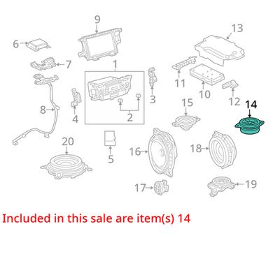 2016 Lexus IS300 Speaker Assembly Radio 8616033800