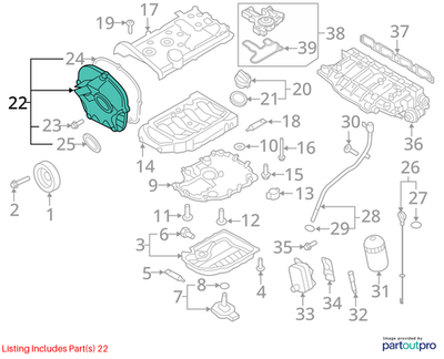 Audi 2011-2017 Audi Q5 Engine Timing Cover 06H103269H