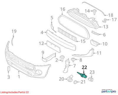 2010-2012 Mini Cooper R56 Outside Temperature Sensor Used OEM 65816936953