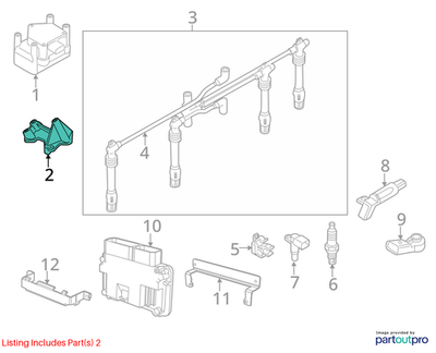 2012 VW Jetta Ignition Coil Mounting Bracket Used OEM 06A903103