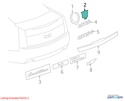 Cadillac 2008-2014 CTS Deck Lid Crest Logo 15263152