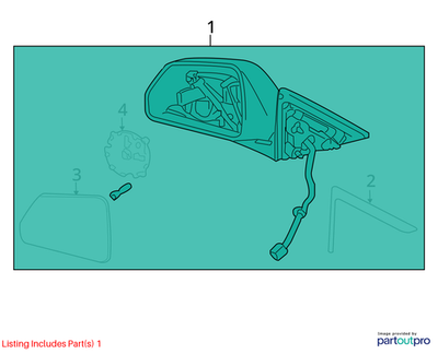 Cadillac 08-14 CTS Mirror Assembly Outside Rear View 25828071