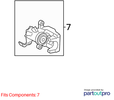 2012 Mini Cooper Countryman Rear Right Caliper Housing Used OEM 34219804732