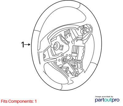 2011–2016 BMW 5 Series Leather Steering Wheel Rim OEM 32336790886