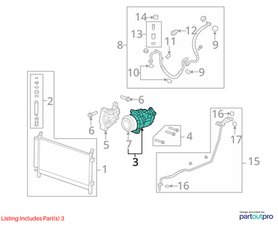 Chevrolet Camaro A/C Compressor And Clutch Assy 3.6L V6 23374616
