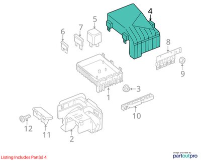 Volkswagen 2013-2016 Volkswagen Tiguan Fuse Box Cover 1K0937132F