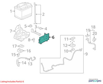 2009 Chevrolet Lumina S Battery Hold Down Reinforcement Used OEM 92212632