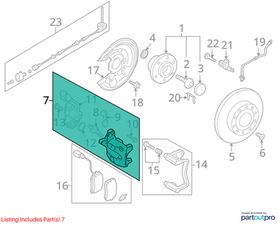 Volkswagen 2009-2017 Volkswagen CC Disc Brake Caliper 5N0615403
