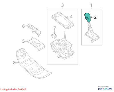 Audi 2010-2012 A4 Automatic Transmission Shift Lever Knob 8K1713139ADEH
