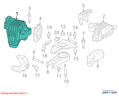 Jeep 2014-2023 Jeep Cherokee Isolator Right Side 68521401AA