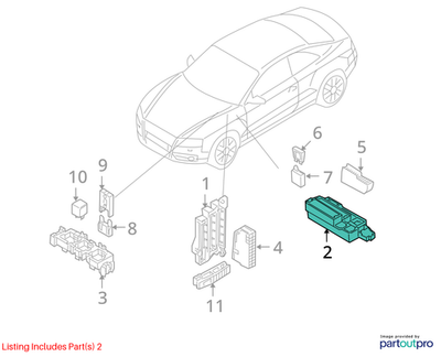 2014-2017 Audi SQ5 Relay Plate Fuse 8K1937503B