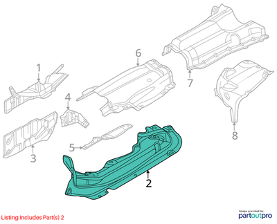 2011–2016 BMW 520i Right Front Heat Insulation USED OEM 51487185202