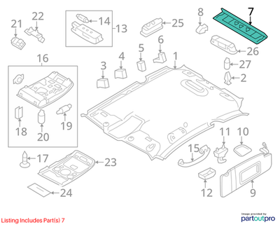 Audi 2009-2023 Q5 Roof Opening Trim 8R0867839B4PK