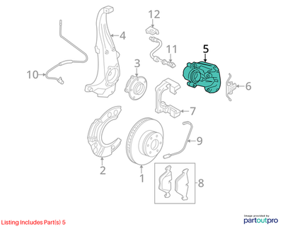 2011–2016 BMW 5 Series Front Right Caliper Housing Used OEM 34116791920