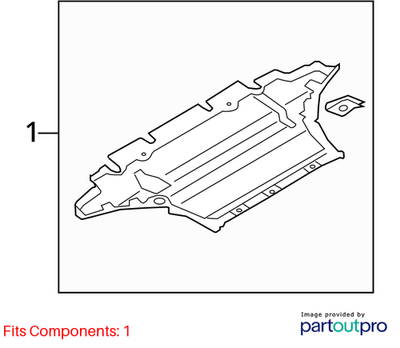 Audi 2008-2012 Audi A5 Radiator Support Splash Shield 8F0863821