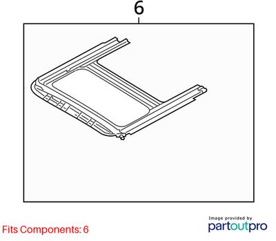 2011 Porsche Panamera S Sunroof Frame Used OEM 97056408102