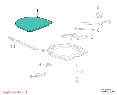 Cadillac 08-14 CTS Rear Compartment Spare Wheel Stowage Cover Panel 25866304