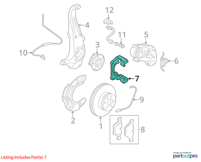 2011–2016 BMW 5 Series Front Caliper Carrier Used OEM 34116796486