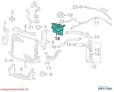Jaguar 2000-2002 S-Type Engine Coolant Reservoir C2C34318