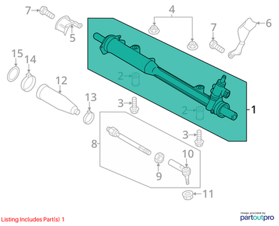 Volkswagen 2011-2015 Touareg Rack And Pinion Assembly 7P5422075M