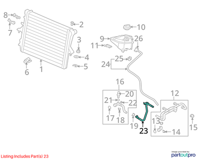 Audi 2007-2010 Q7 Engine Coolant Pipe 7L6121065AN