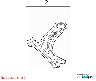 Volkswagen 2012-2019 Beetle Suspension Control Arm 561407151C