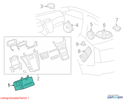 Cadillac 08-14 CTS Radio Control Unit 20953628