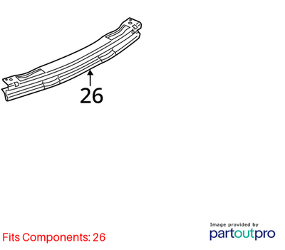 2012 Audi Q5 Rear Bumper Impact Bar Used OEM 8R0807313B