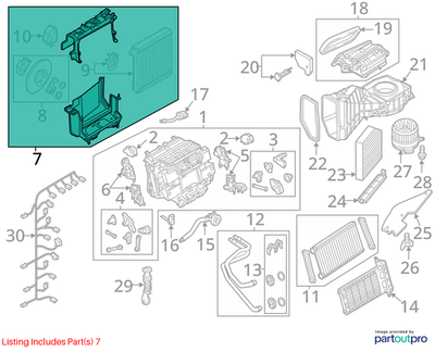2012-2018 Audi A6 A7 Evaporator Case / Core Used OEM 4G1820023