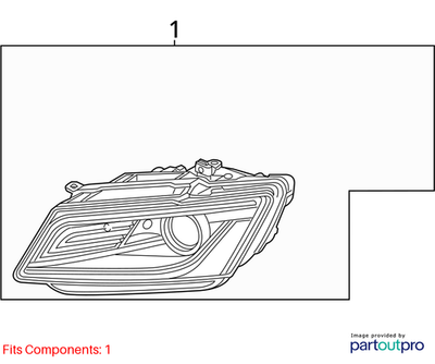 2015 Audi Q5 Headlight Assembly Used OEM 8R0941753E