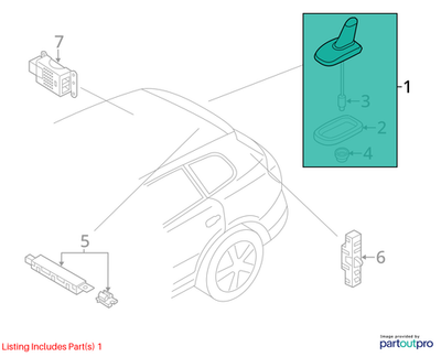 Volkswagen 2012-2017 Volkswagen Beetle Antenna 3C0035507AB