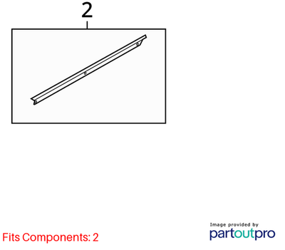 Audi 2011 Q5 Door Window Belt Weatherstrip 8R0853764F2ZZ