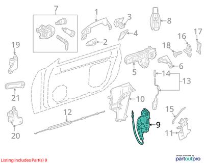 Mercedes-Benz 2010-2014 C250 Door Lock Actuator Motor 2047202735